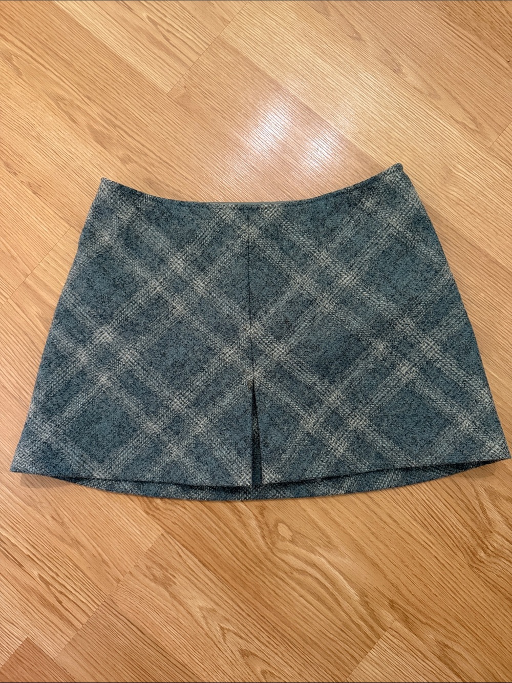 J.Crew Grey Plaid Wool Preppy A-Line Mini Skirt 8